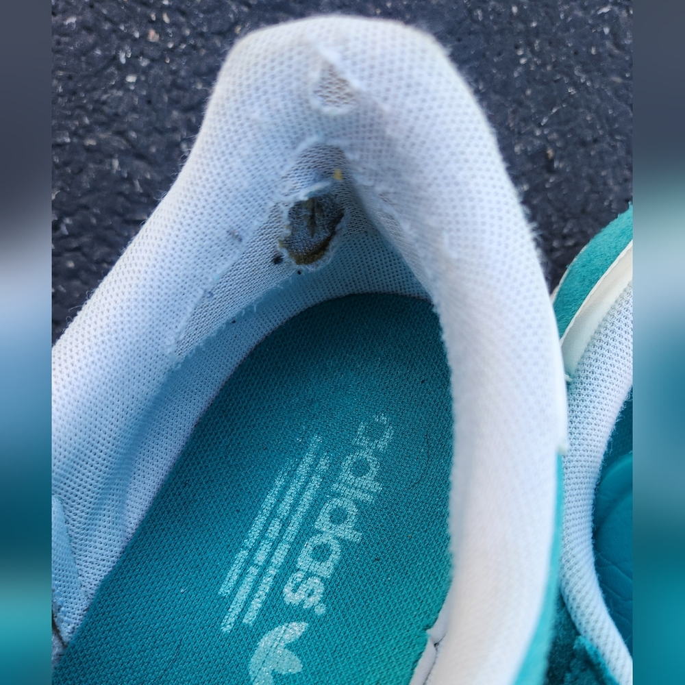 Adidas Suede Gazelle Turquoise Low Top Arctic Fusion Leather Mens Trainers 10M - Picture 5 of 7